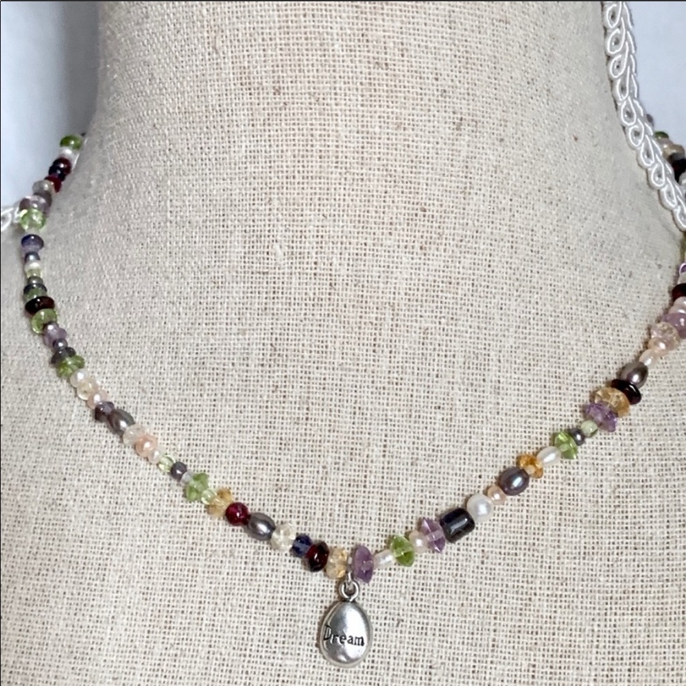 ANTHRO Boho gem necklace